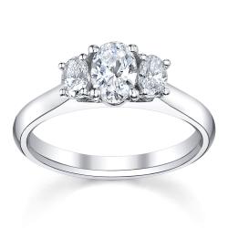 14k White Gold 3/4ct TDW Diamond 3-Stone Engagement Ring (H-I, SI1-SI2)