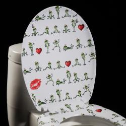 Dancing Frogs Designer Melamine Toilet Seat Cover