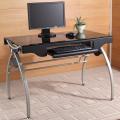Allaire Black Chrome Computer Desk