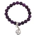 Maddy Emerson Sterling Silver Amethyst Charm Bracelet