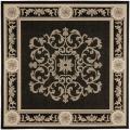 Indoor/ Outdoor Sunny Black/ Sand Rug (7'10 Square)