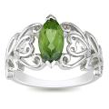 Sterling Silver Peridot Fashion Ring