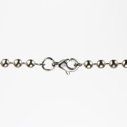 Stainless Steel Black Edge Dog Tag Necklace