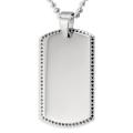 Stainless Steel Black Edge Dog Tag Necklace