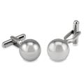 Stainless Steel Polished Sphere Cuff Links