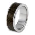 Compare products of Inlay Figural desk Stainless Steel Black Carbon Fiber Inlay Ring