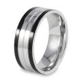 Stainless Steel Polished Black Edge Ring