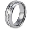 Tungsten Carbide Rope Inlay Ring