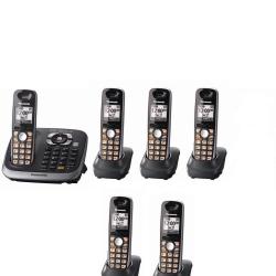 Panasonic KX-TG6546B DECT 6.0 Cordless Answering System with 6 Handsets (Refurbished)