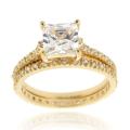 Icz Stonez 18k Gold over Sterling Silver Cubic Zirconia Bridal Ring Set