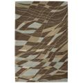 Free supportive data on abstract Modern Hand-tufted Aspects Brown Wool Rug (5'6 x 8')