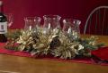 Golden Poinsettia Triple Candelabrum Silk Plant