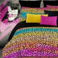 Street Revival Rainbow Leopard Twin-size Bed in a Bag with Sheet Set