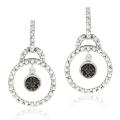Sterling Silver 1/10ct TDW Black Diamond Dangle Earrings
