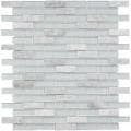 SomerTile 12x12-in Reflections Subway 5/8x2-in Ming Glass/Stone Mosaic Tile (Pack of 10)