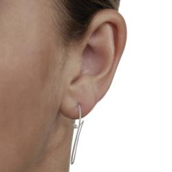 Sterling Silver Heart Hoop Earrings