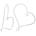 Sterling Silver Heart Hoop Earrings