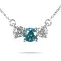 14k White Gold 1/2ct TDW Blue and White Diamond Necklace (H-I, I1-I2)