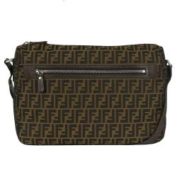 Fendi Zucca Brown Jacquard Messenger Bag