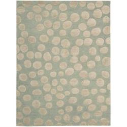 Hand-tufted Bridgeport Blue Geometric Rug (5'5 x 7'4)