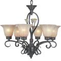 Silver Bronze 6-light Chandelier