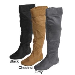 Glaze by Adi Women's 'Daisy-17' Cuffed Top Microsuede Boot