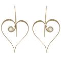 Tressa Goldfill and Sterling Silver CZ Heart Earrings