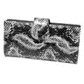 Hailey Jeans Co. Women's Shiny Snakeskin Print Clutch Wallet