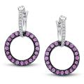 10k Gold Created Sapphire and 1/10ct TDW Diamond Earrings (G-H, I2-I3)