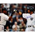Steiner Sports Derek Jeter/ Bernie Williams Dual Signed Home Jersey Fist Pound Photograph