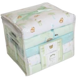 Piccolo Bambino Green Cotton Receiving Blankets (Pack of 5) 