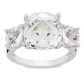 Sterling Silver White Topaz 3-stone Ring