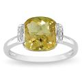 10k White Gold Citrine and Diamond Fashion Ring