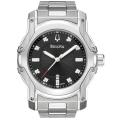 Bulova Men's Stainless Steel 8 Diamond Dial Watch