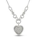 14k White Gold 1/2ct TDW Diamond Necklace (G-H, I1-I2)