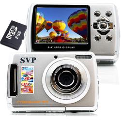 SVP Cybersnap 901 9MP 2.4-inch LCD Silver Digital Camera/ Video Recorder with Micro SD 8GB
