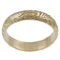 Goldfill Etched Flower Band Ring