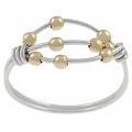 Sterling Silver and Goldfill Beaded Ring
