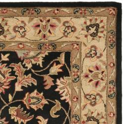 Handmade Heritage Kerman Black/ Gold Wool Rug (3' x 5')