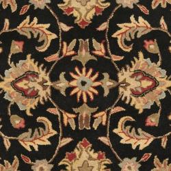 Handmade Heritage Kerman Black/ Gold Wool Rug (3' x 5')