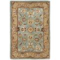 Handmade Heritage Mahal Blue/ Gold Wool Rug (2' x 3')