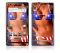 'US Flag Bikini' Motorola Droid Decal Skin