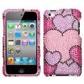 Apple Ipod Touch 4th Generation Cloudy Heart Rhinestone Protector Case
