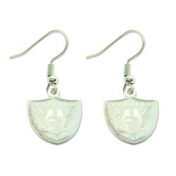 Stainless Steel Oakland Raiders Dangle Earrings