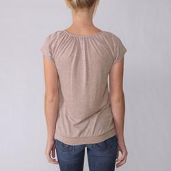 Self Esteem Junior's Ruffled Zipper Striped Top