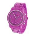 Geneva Women's 'Platinum' Pink Chronograph-style Link Watch