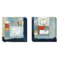 Maxine Price 'Blue Tear Falling' Set of 2 Gallery Wrapped Canvas Art Set