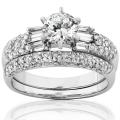 14k White Gold 1 3/4ct TDW Diamond Bridal Ring Set (H-I, I1-I2)