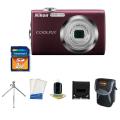 Nikon Coolpix S-3000 12 MP Digital Camera and Camera Accessories Kit