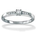 10k White Gold 1/8ct TDW Diamond Ring (H-I, I2-I3)